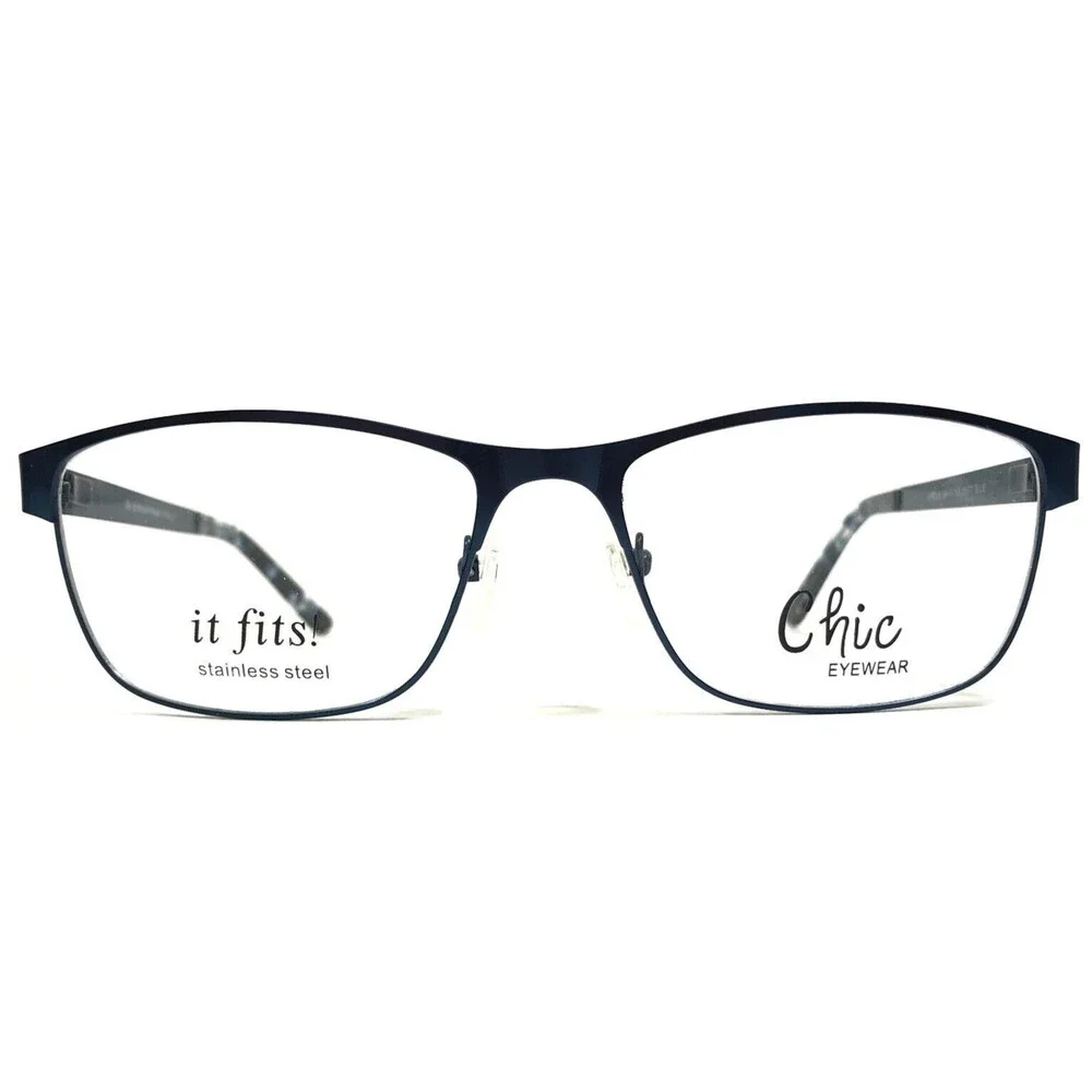 Chic Eyewear Eyeglasses Frames SHEILA MATT BLUE Square Full Rim 58-17-145